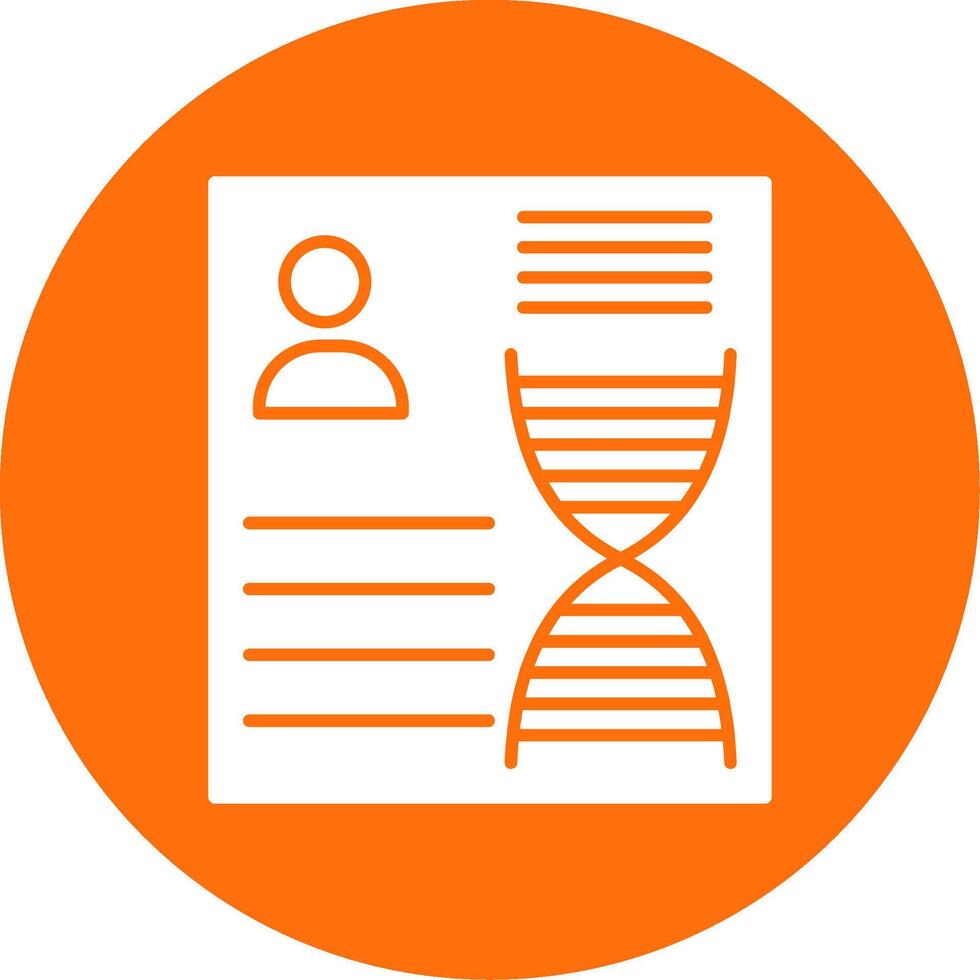 DNA Glyph Circle Icon vector