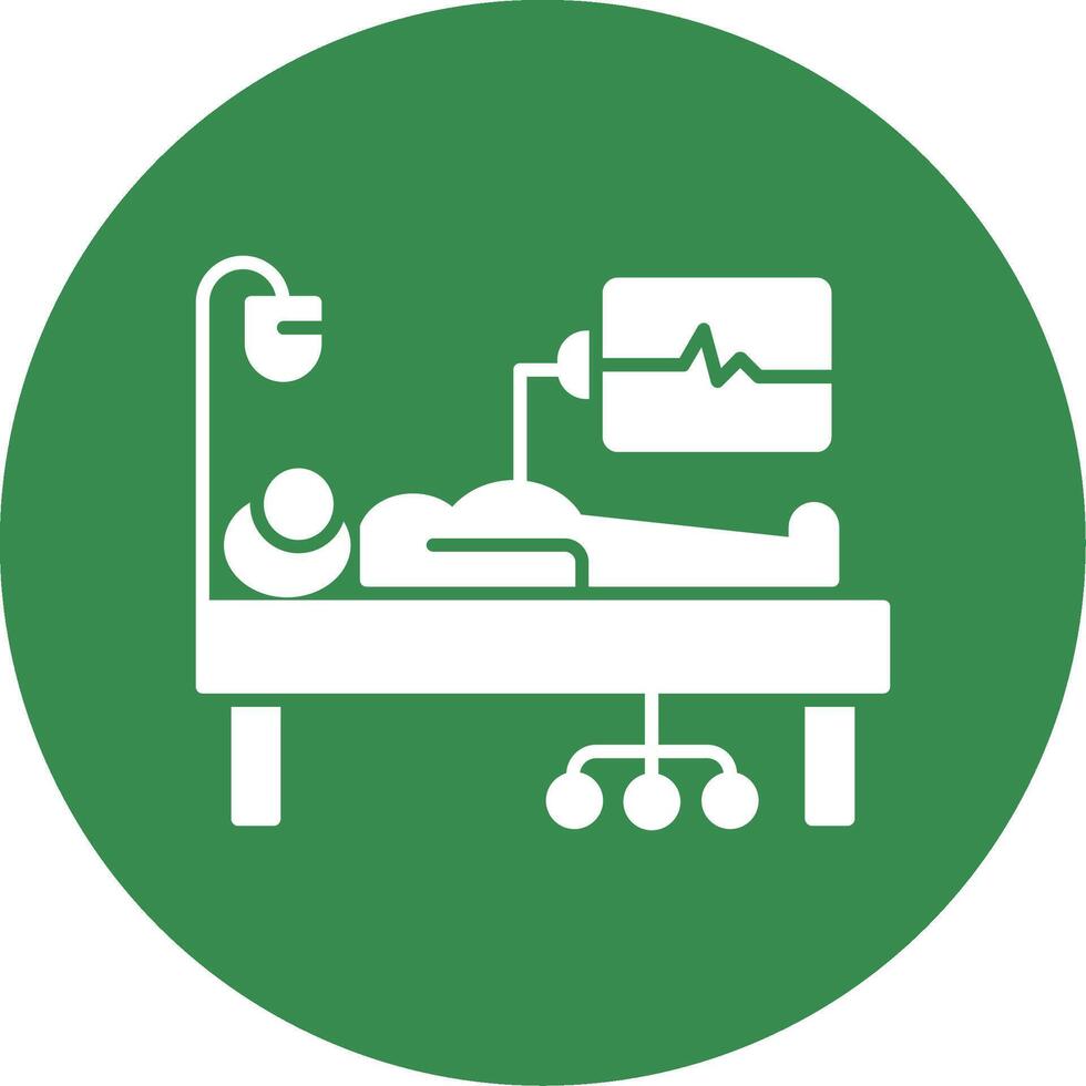 Medical Supervision Glyph Circle Icon vector