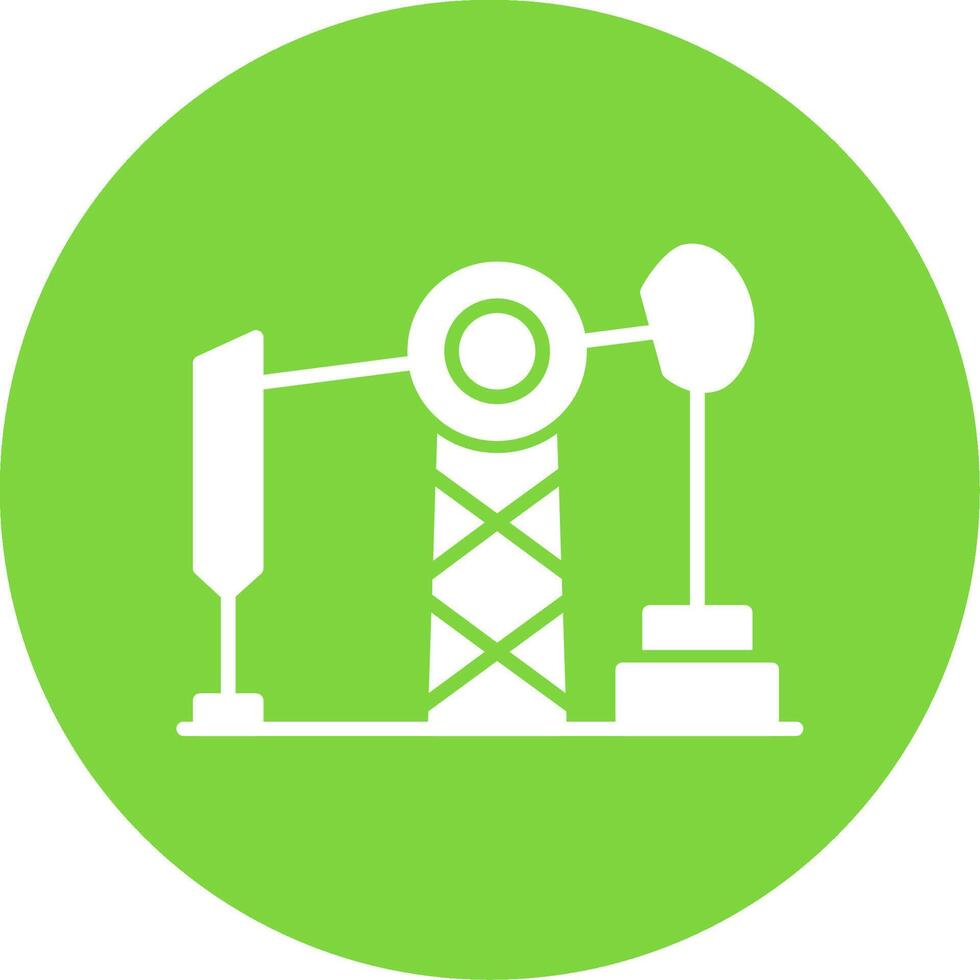Petroleum Glyph Circle Icon vector