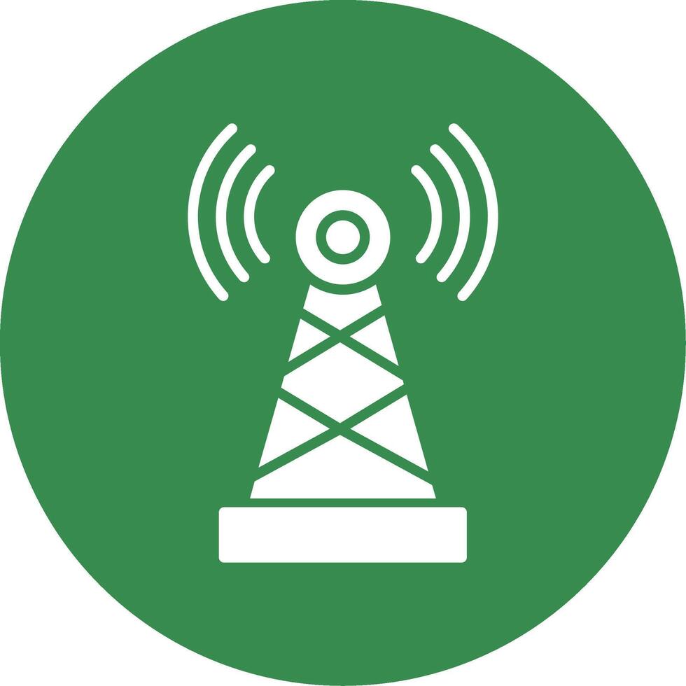 Telecommunications Glyph Circle Icon vector