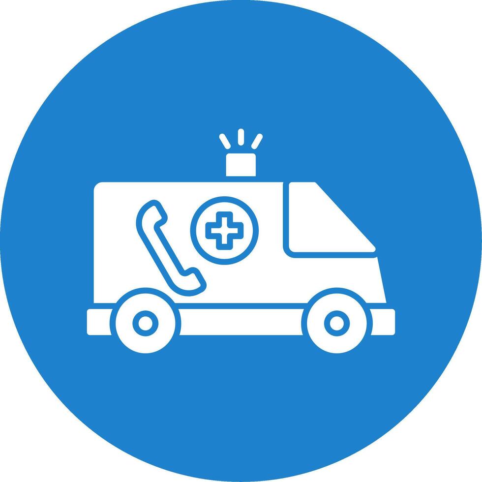 Emergency Glyph Circle Icon vector