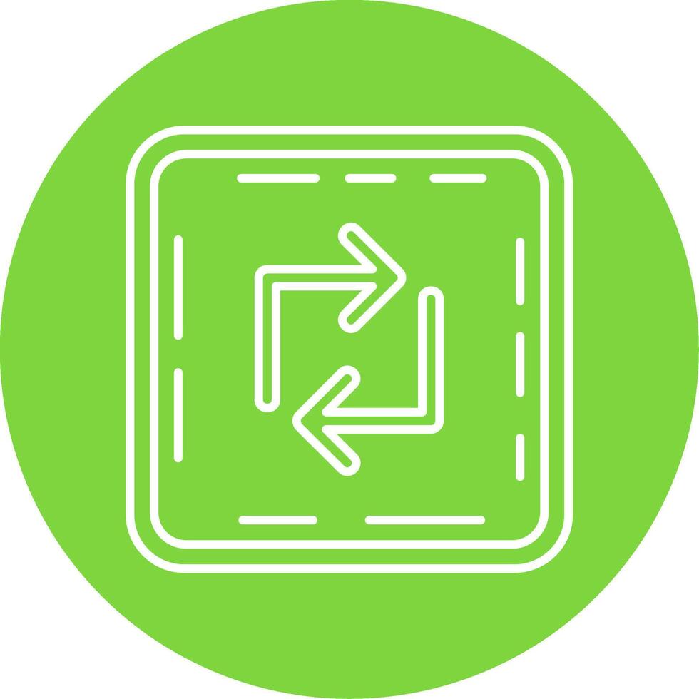 Loop Linear Circle Multicolor Design Icon vector