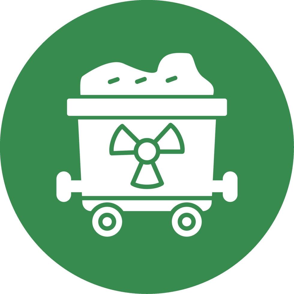 Uranium Glyph Circle Icon vector