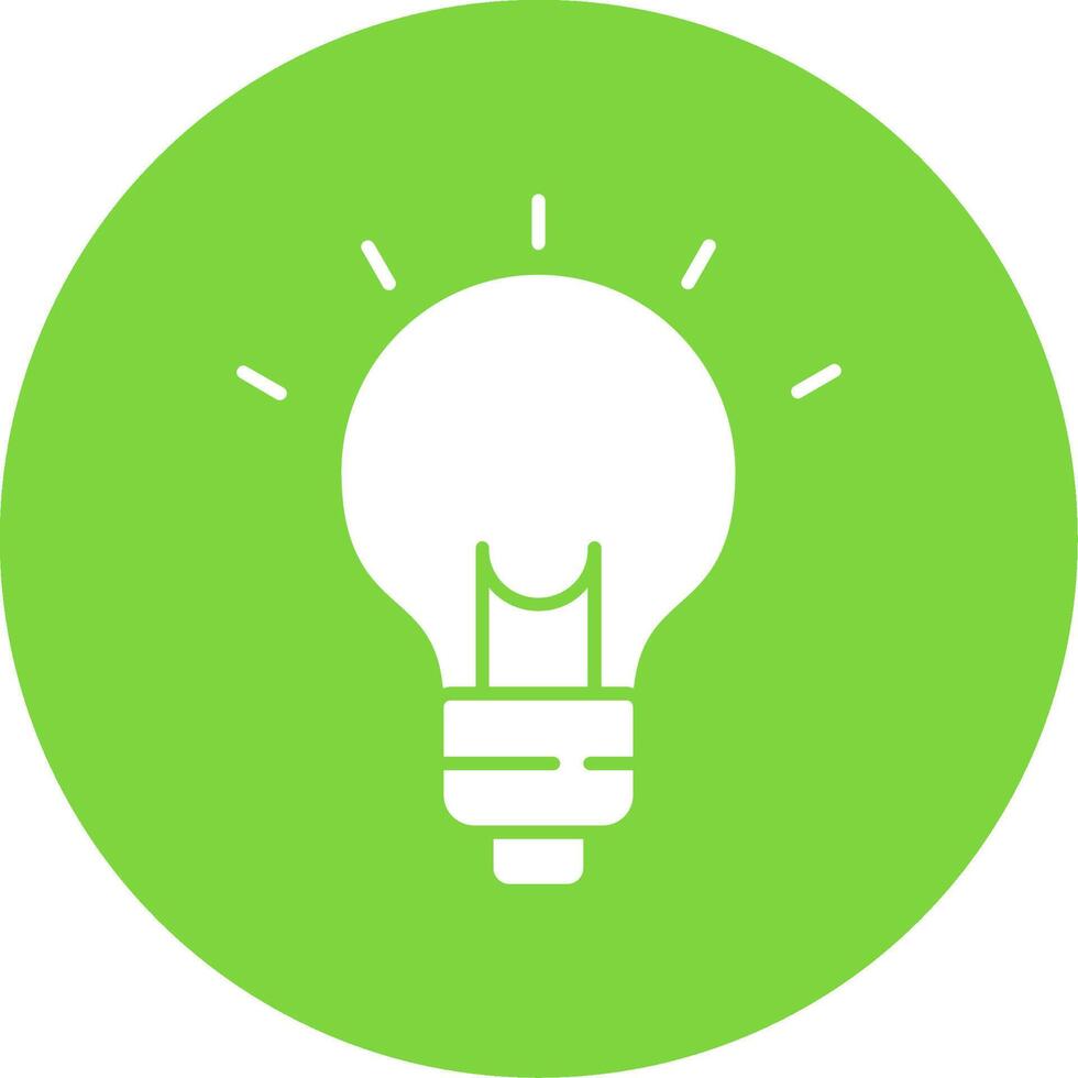 Get Ideas Glyph Circle Icon vector