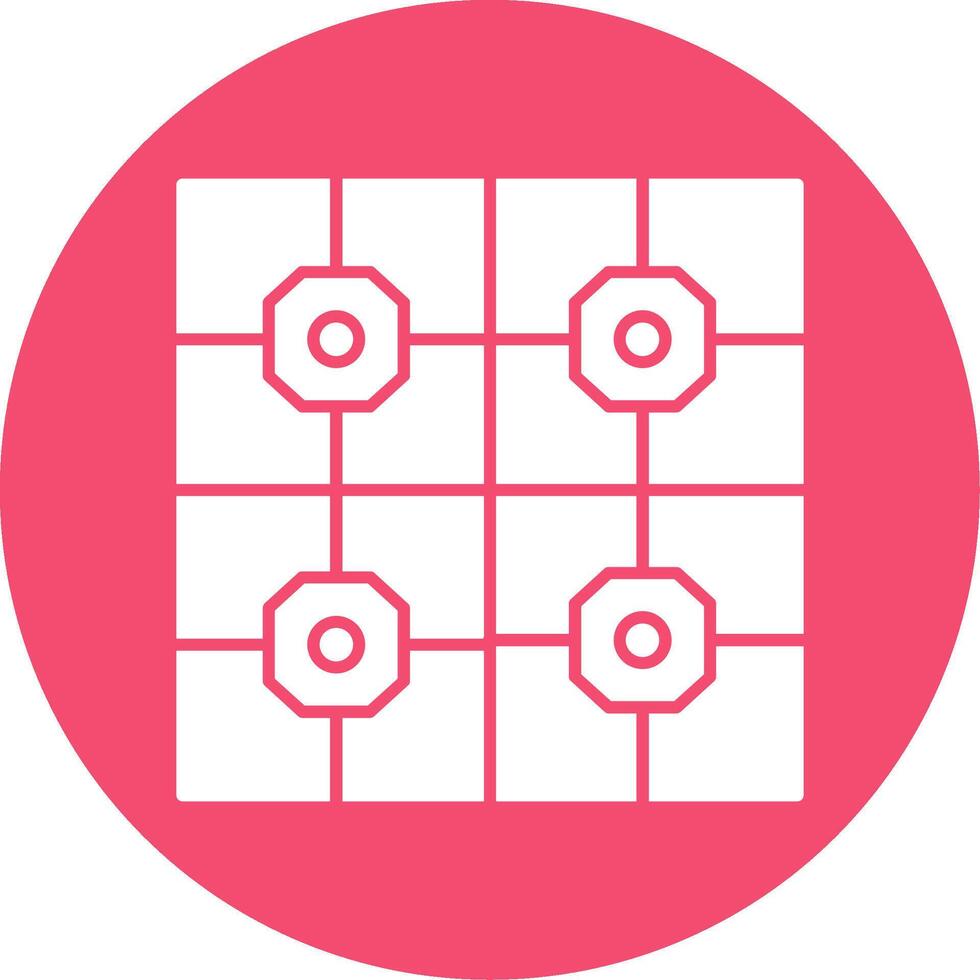 Floor Tiles Glyph Circle Icon vector