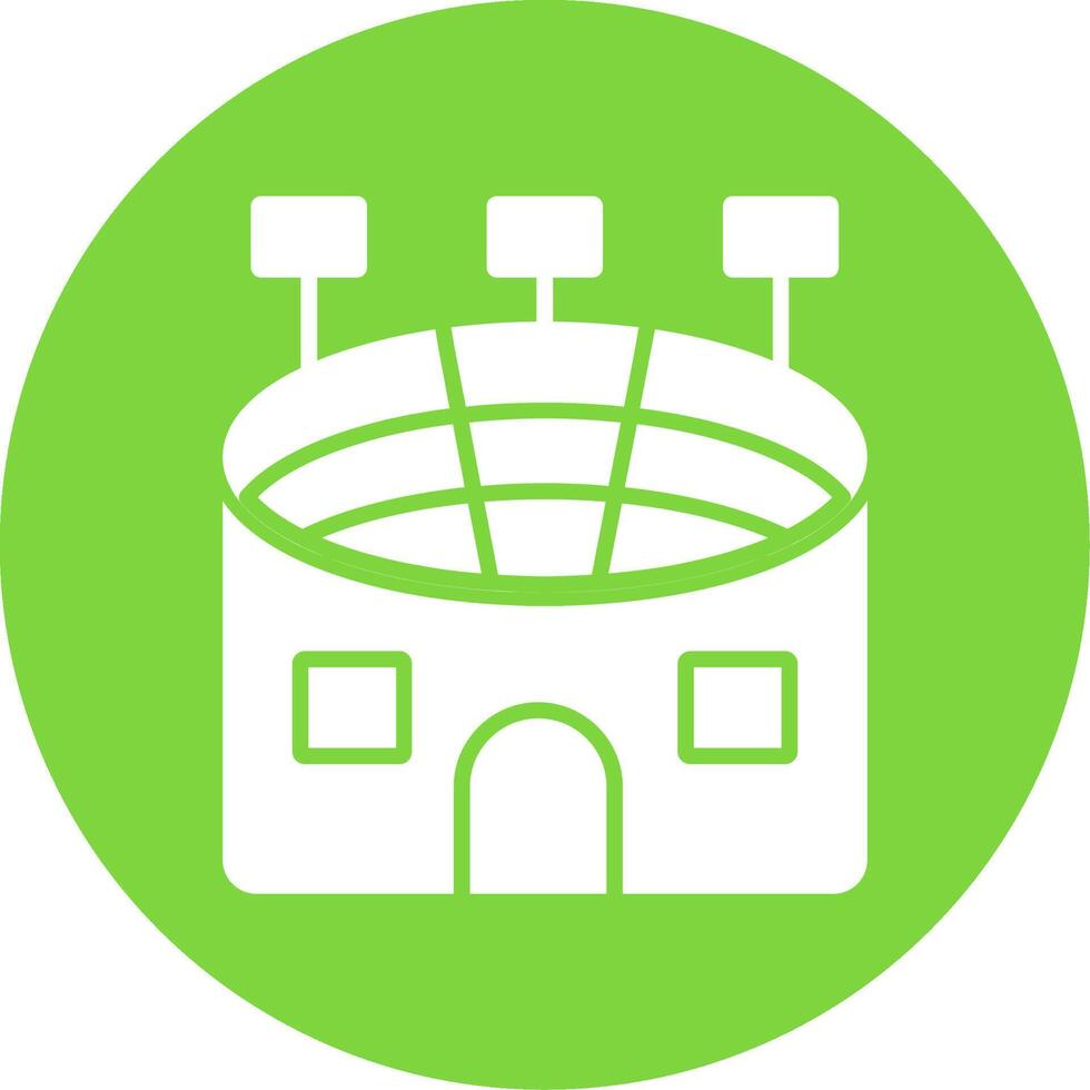 Stadium Glyph Circle Icon vector