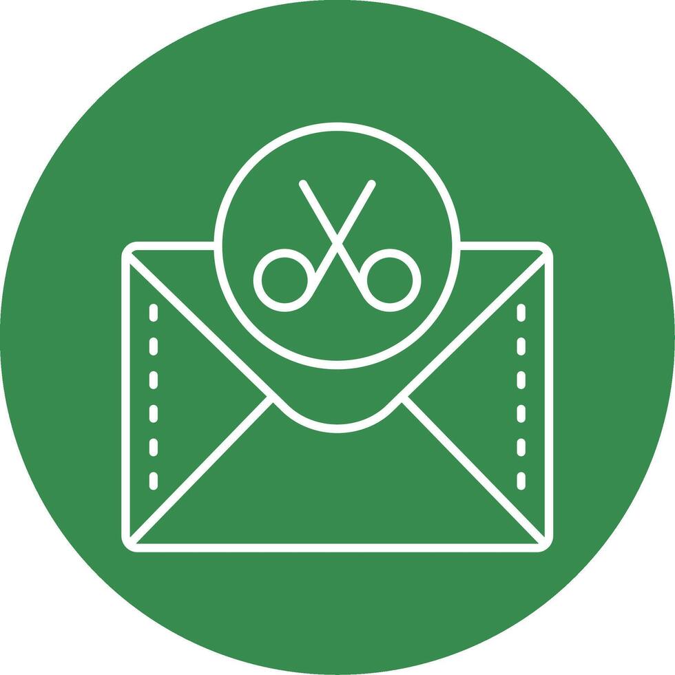 Scissor Linear Circle Multicolor Design Icon vector