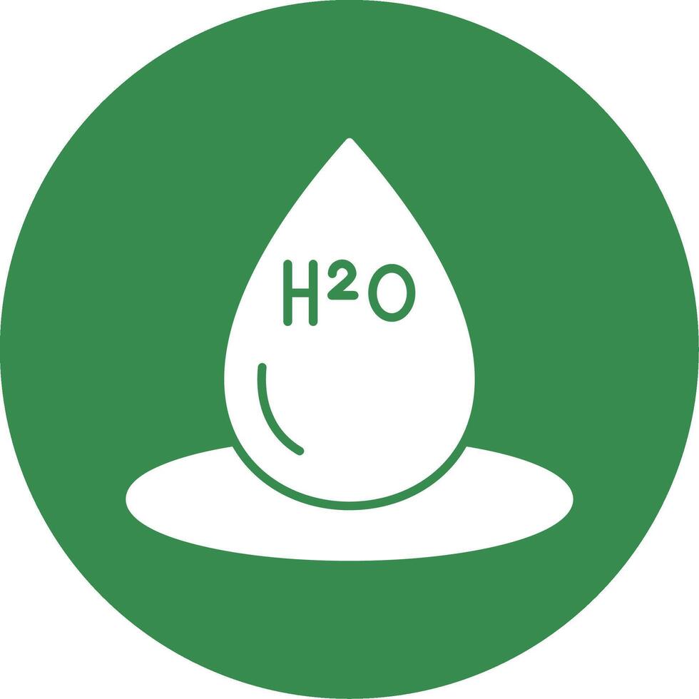 H2o Glyph Circle Icon vector