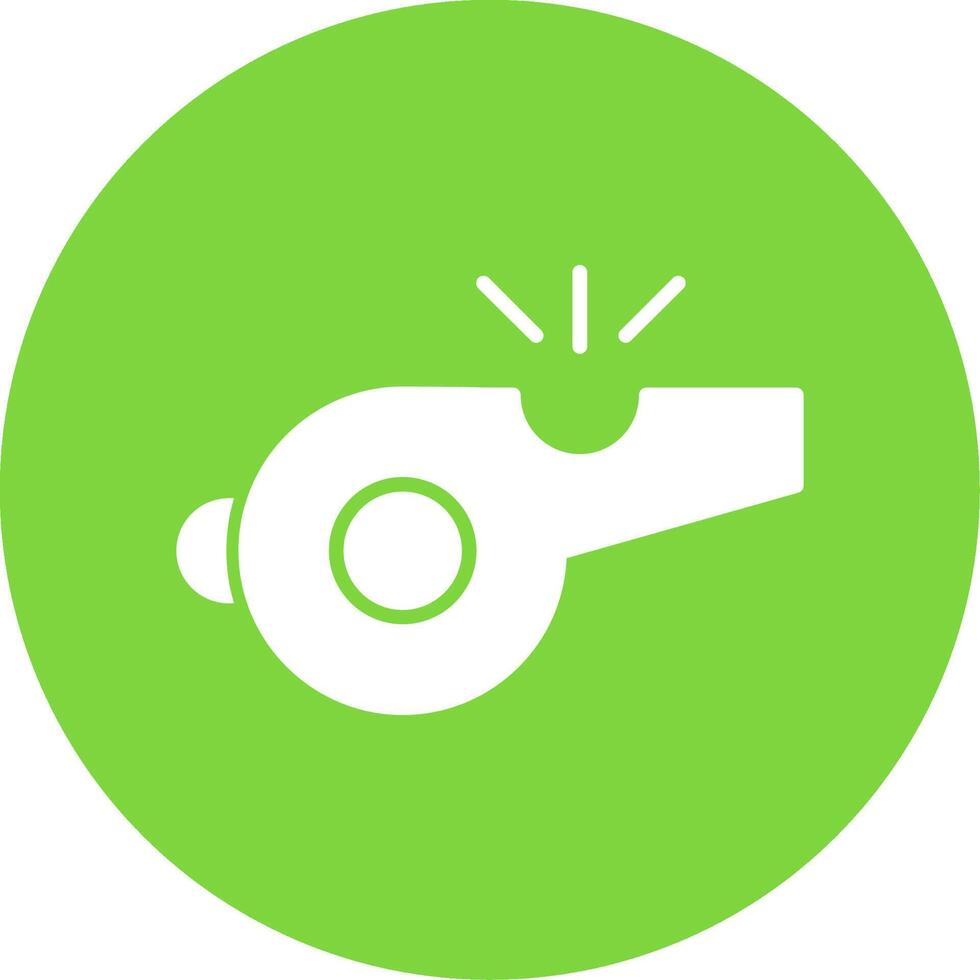 Whistle Glyph Circle Icon vector