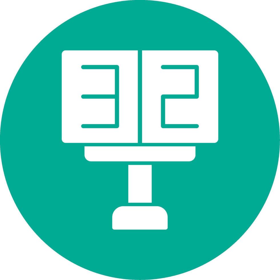 Scoreboard Glyph Circle Icon vector