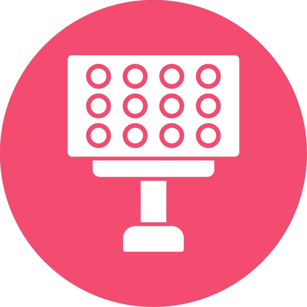 Stadium Lights Glyph Circle Icon vector