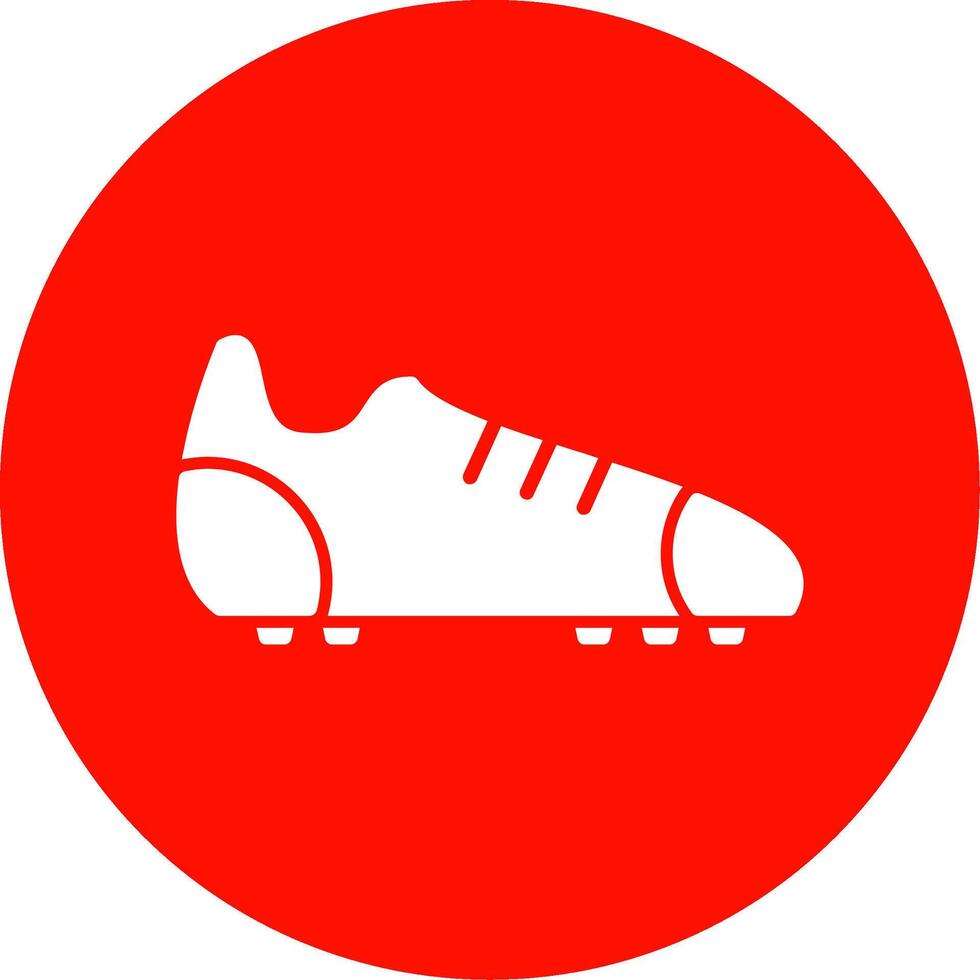 Football Boots Glyph Circle Icon vector