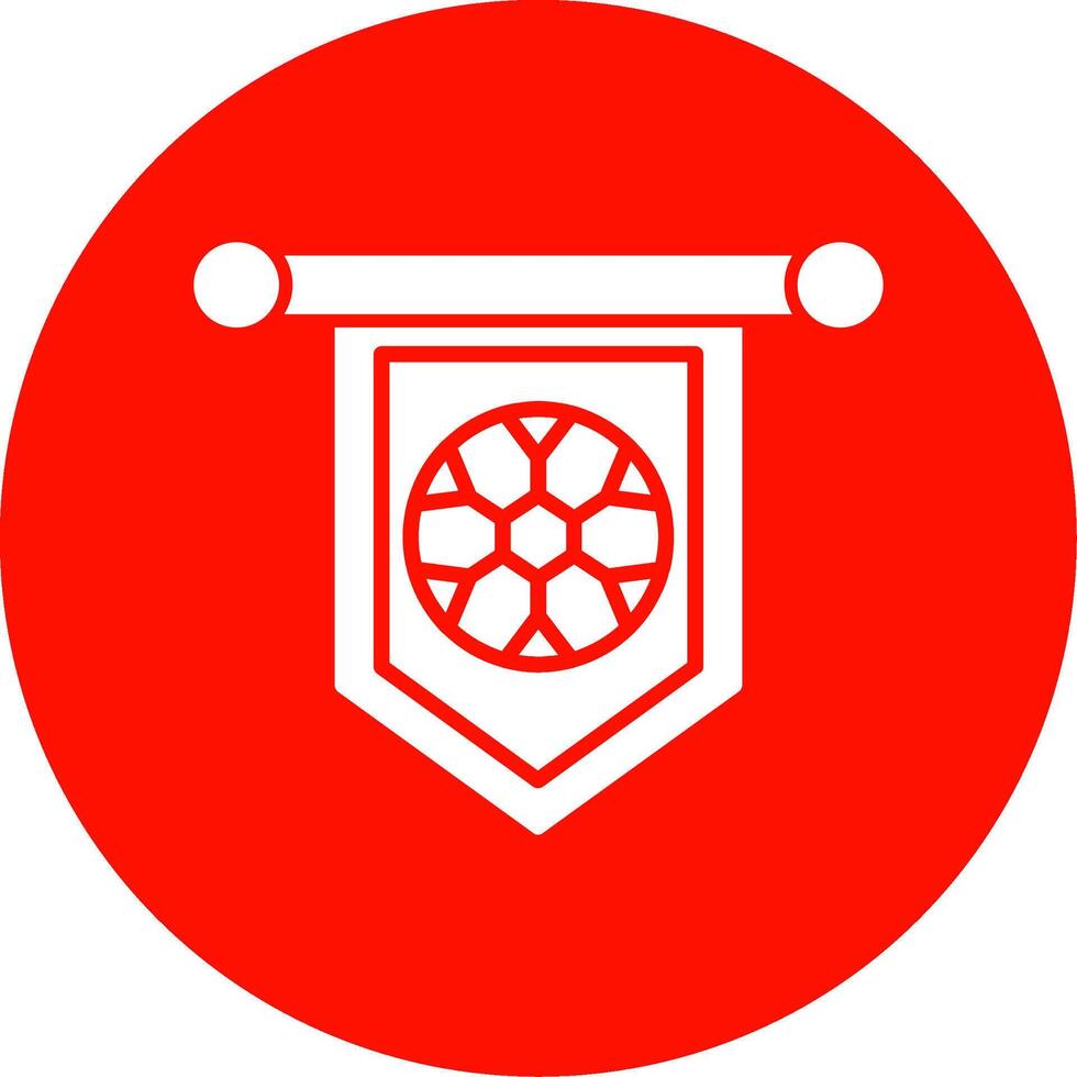 Football Banner Glyph Circle Icon vector