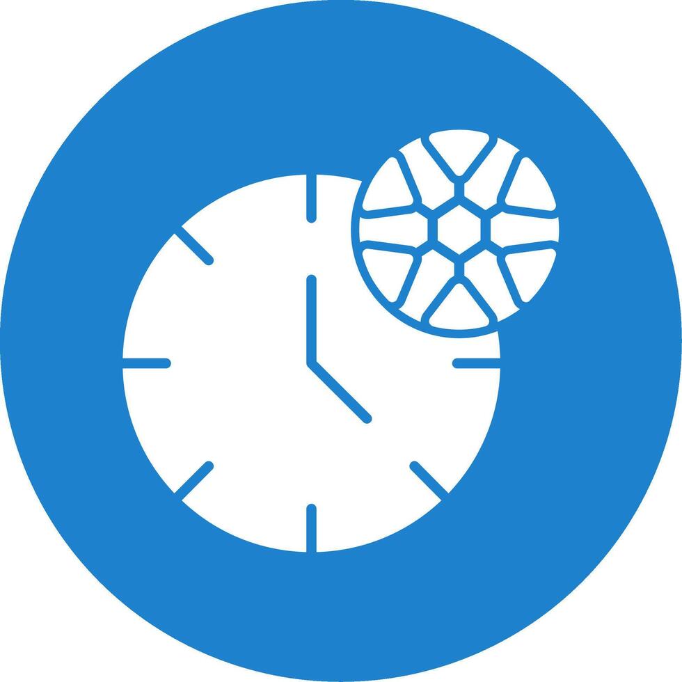 Football Time Glyph Circle Icon vector