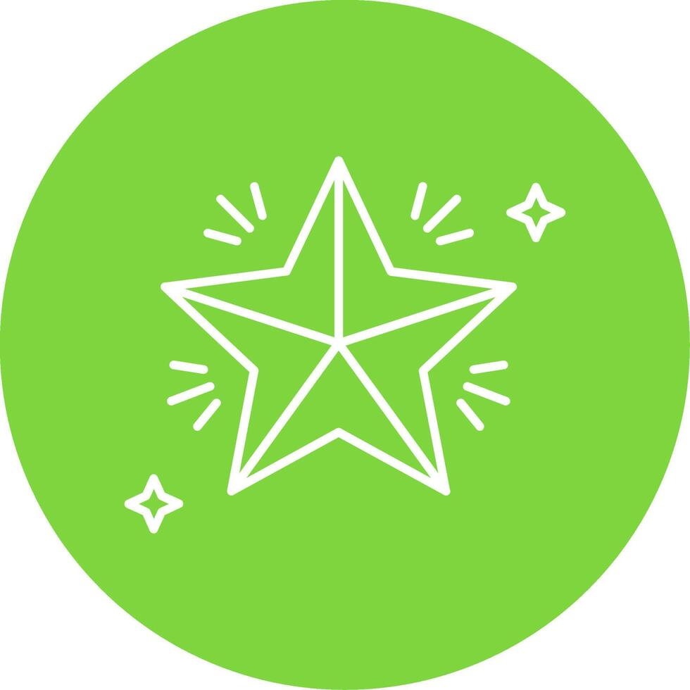 Star Linear Circle Multicolor Design Icon vector