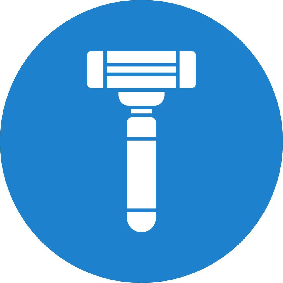 Razor Glyph Circle Icon vector
