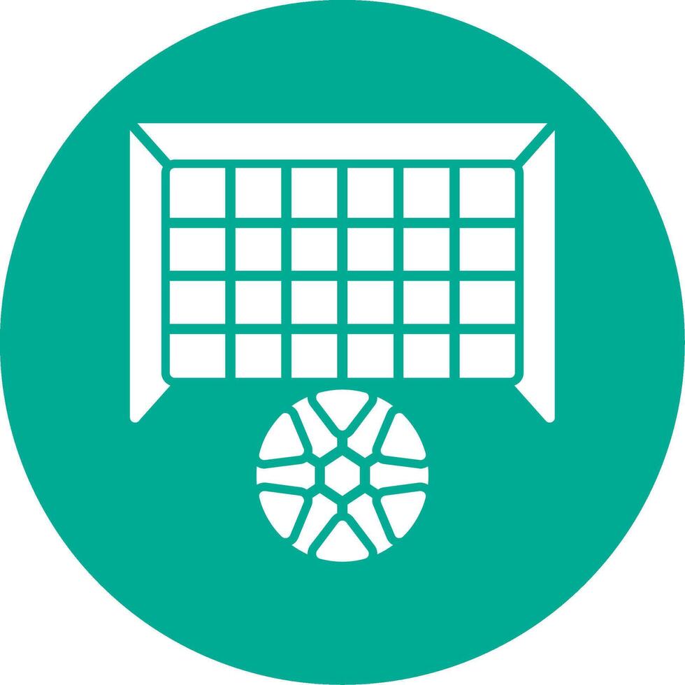 Goal Post Glyph Circle Icon vector