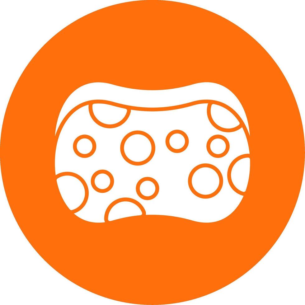 Sponge Glyph Circle Icon vector