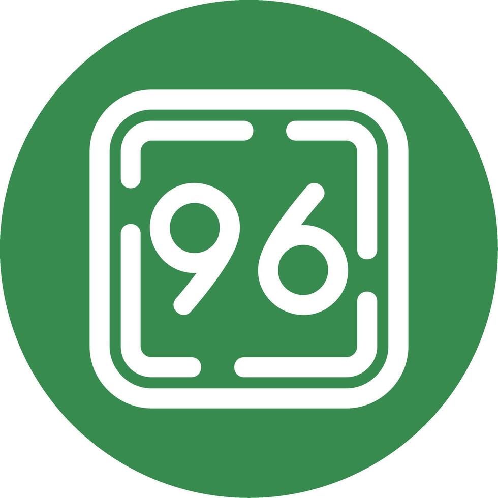 Ninety Six Linear Circle Multicolor Design Icon vector