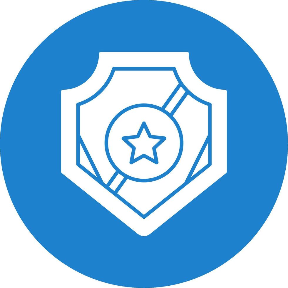 Police Badge Glyph Circle Icon vector