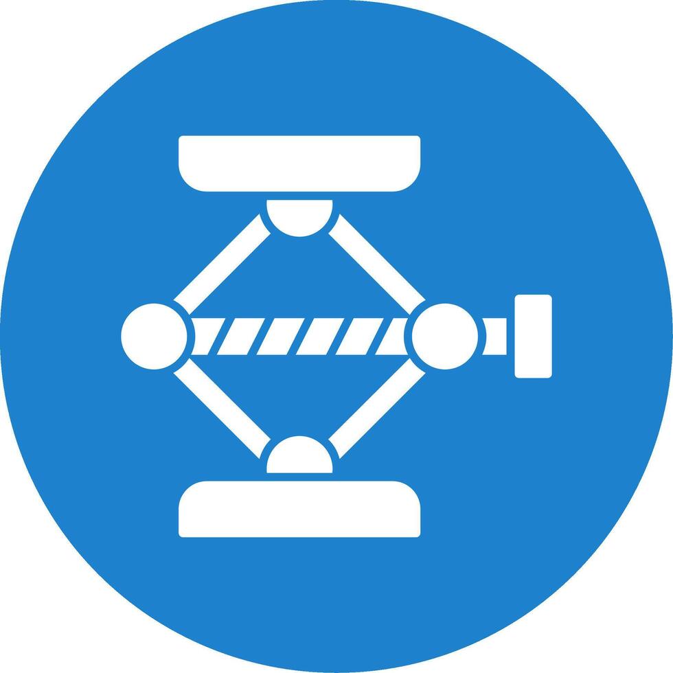 Screw Jack Glyph Circle Icon vector