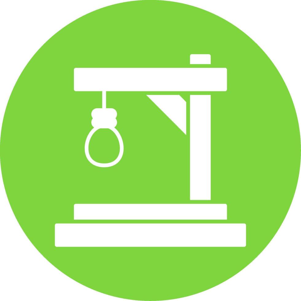 Gallows Glyph Circle Icon vector