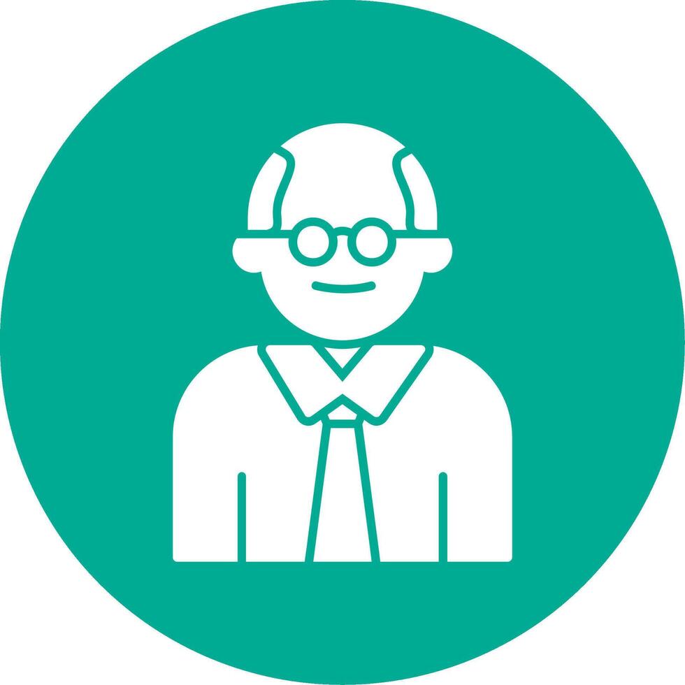 Judge Glyph Circle Icon vector