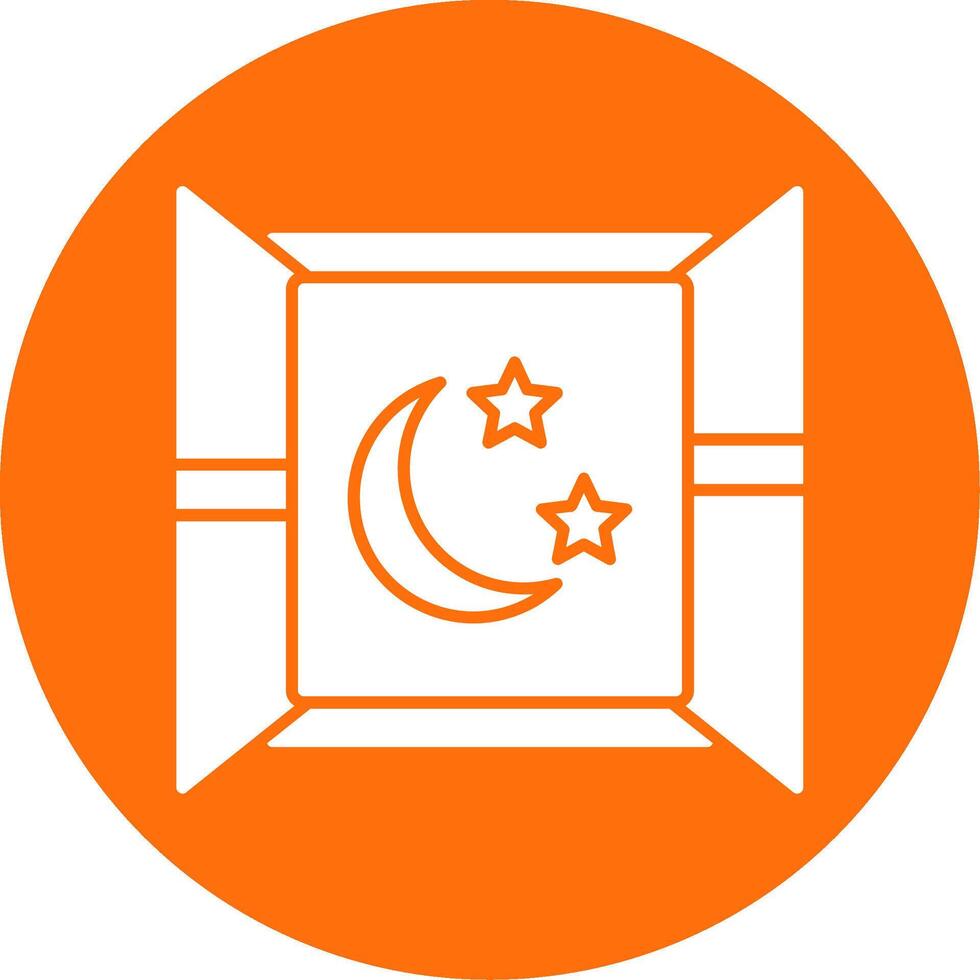 Window Glyph Circle Icon vector