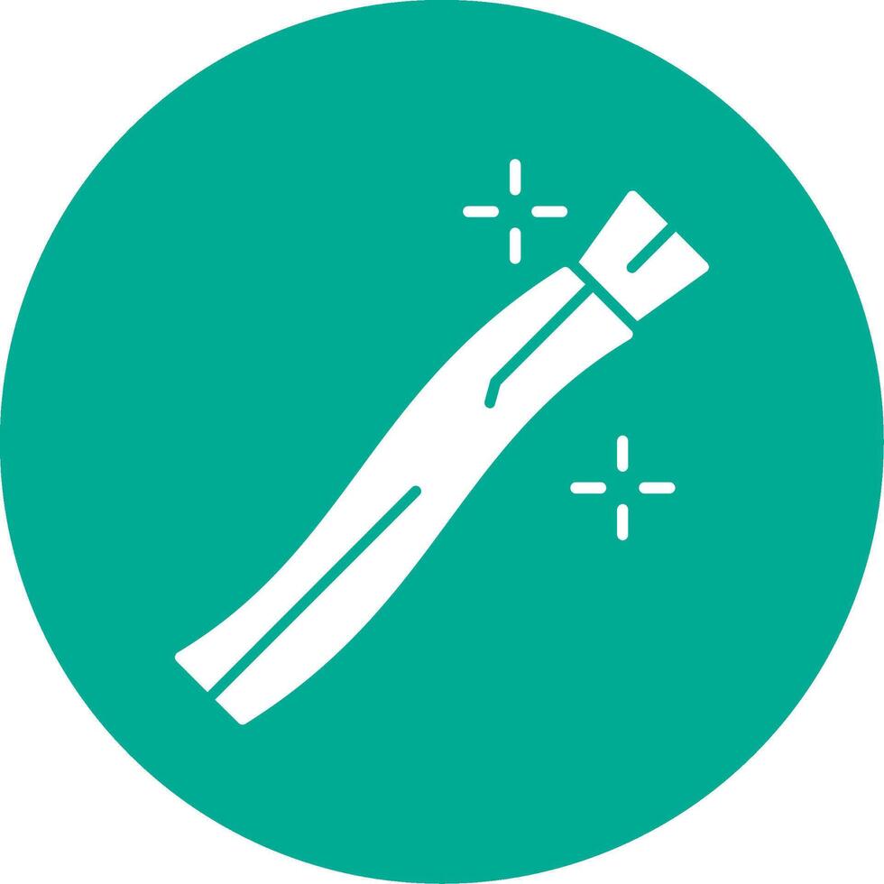 Miswak Glyph Circle Icon vector