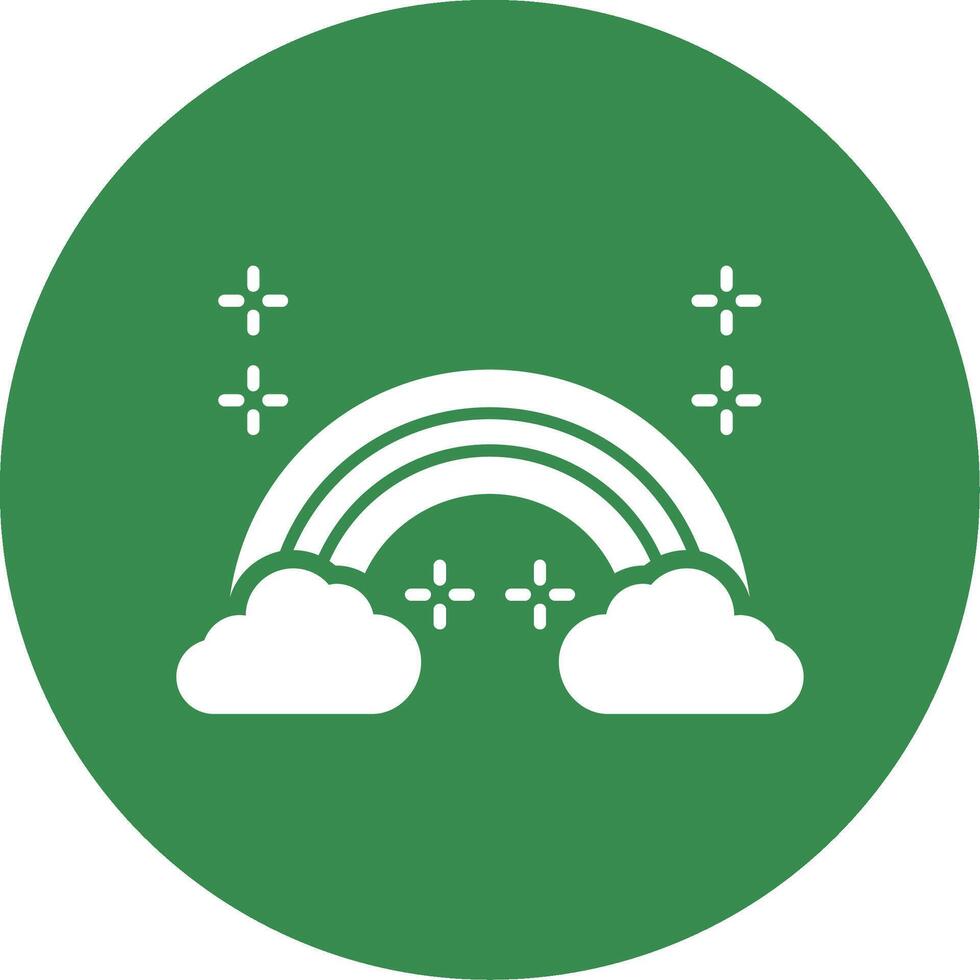 Rainbow Glyph Circle Icon vector
