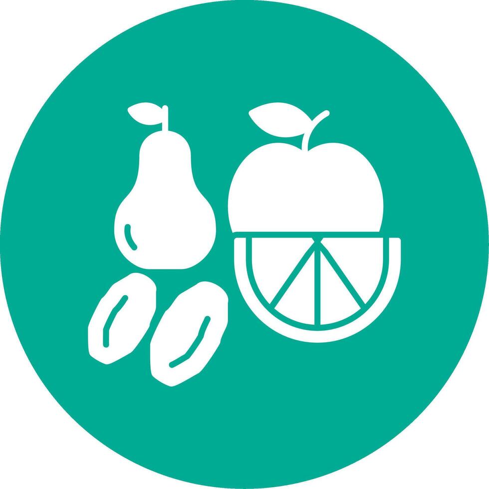 Fruit Glyph Circle Icon vector