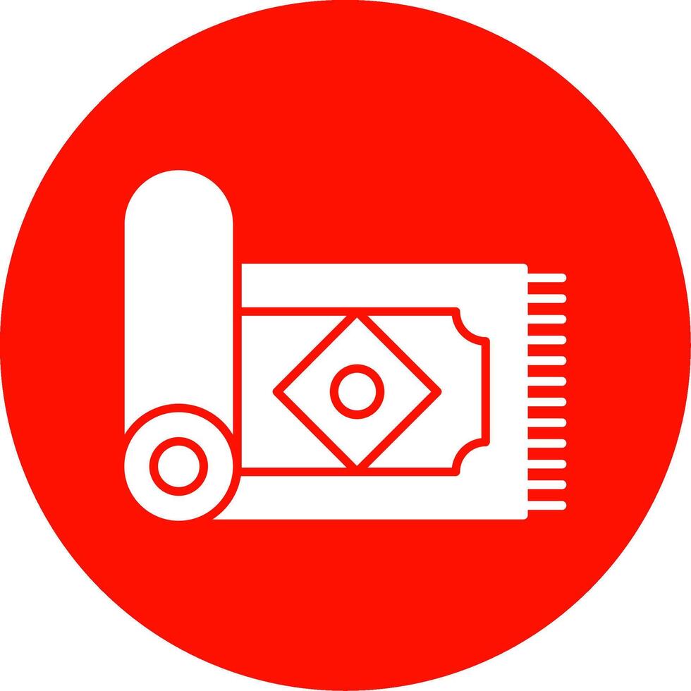 Carpet Glyph Circle Icon vector