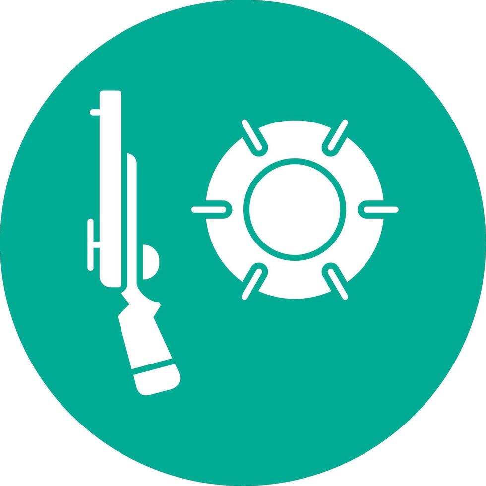 Hunting Glyph Circle Icon vector