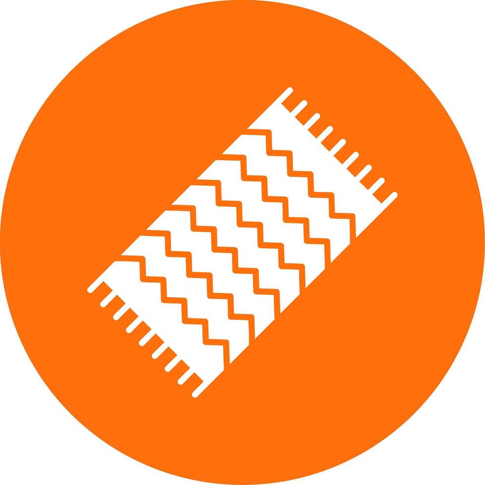 Beach Towel Glyph Circle Icon vector