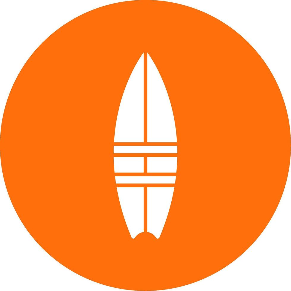 Surfboard Glyph Circle Icon vector