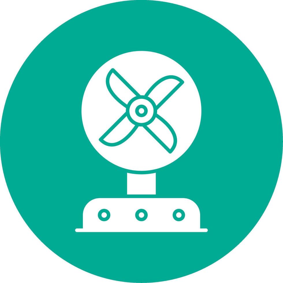 Fan Glyph Circle Icon vector