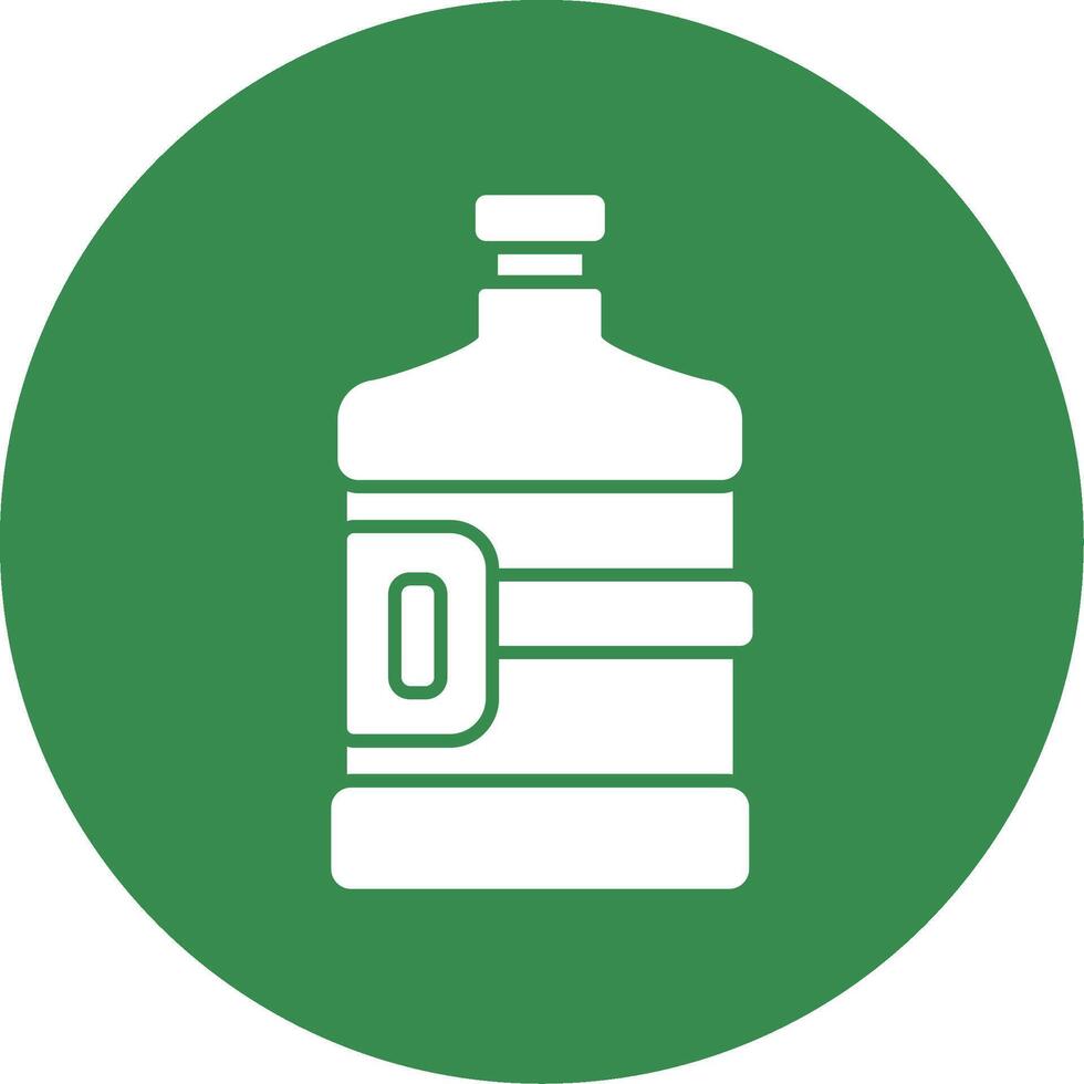 Water Flask Glyph Circle Icon vector