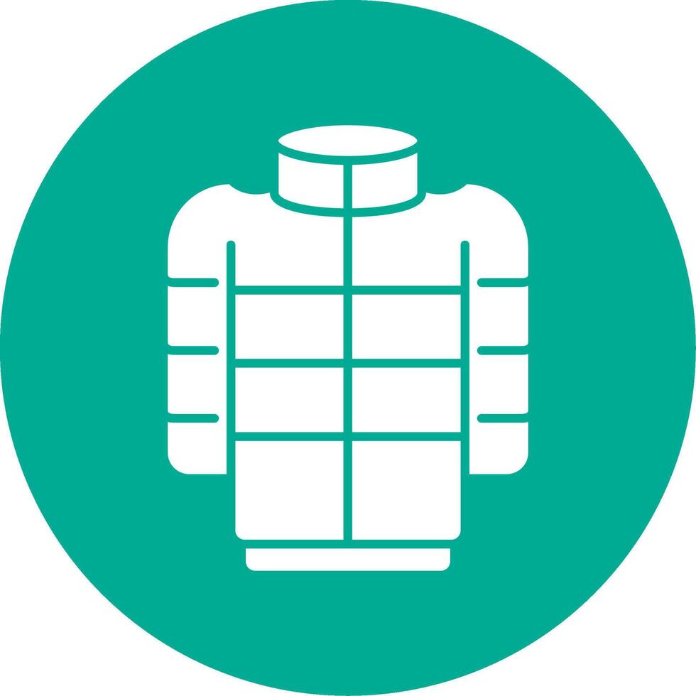 Puffer Coat Glyph Circle Icon vector