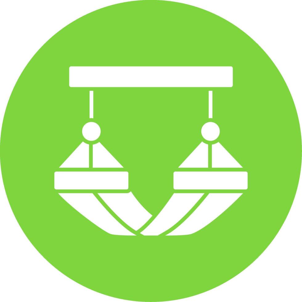 Hammock Glyph Circle Icon vector