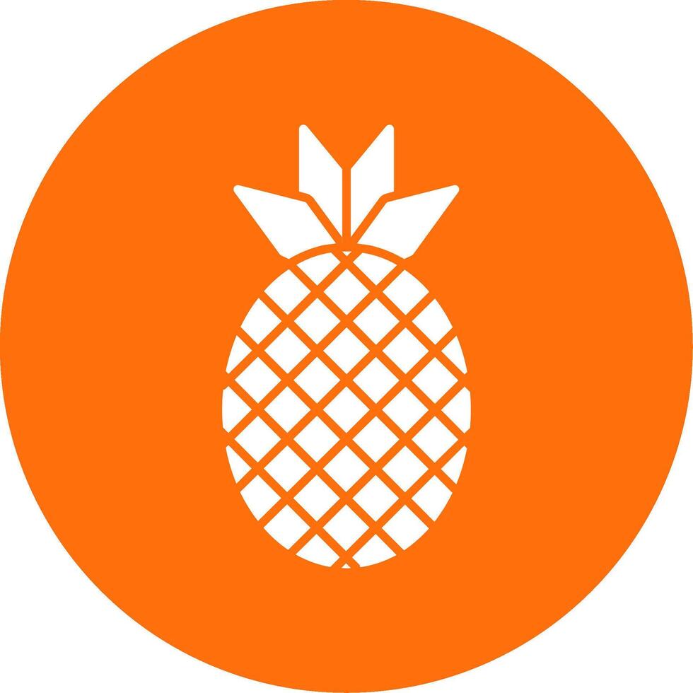 Pineapple Glyph Circle Icon vector