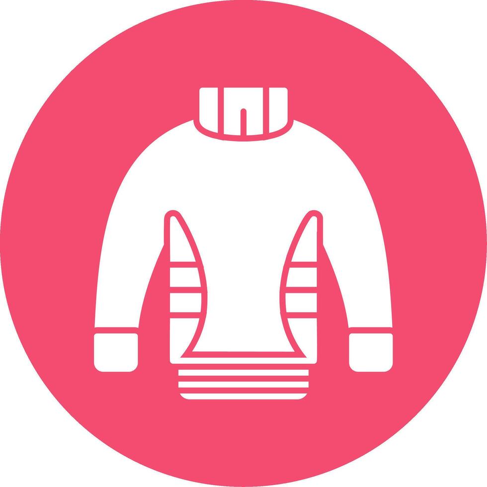 Sweater Glyph Circle Icon vector