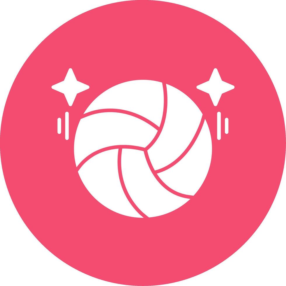 Volleyball Glyph Circle Icon vector
