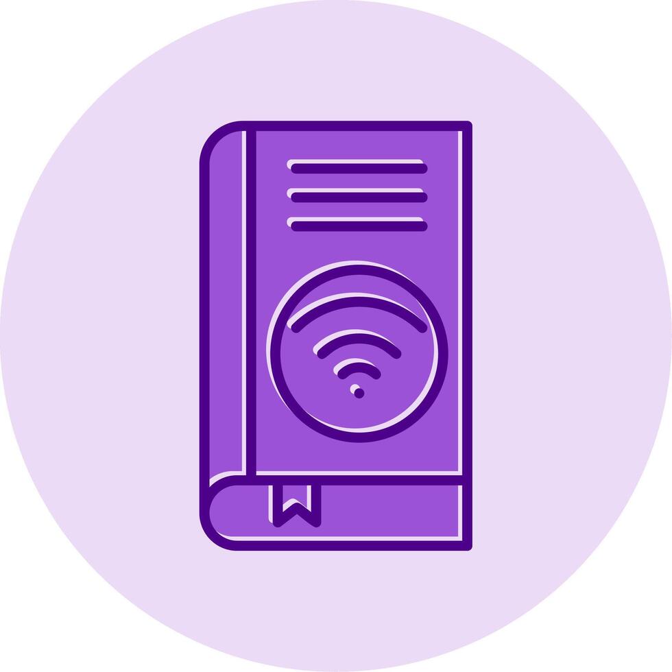 Wifi libro vector icono