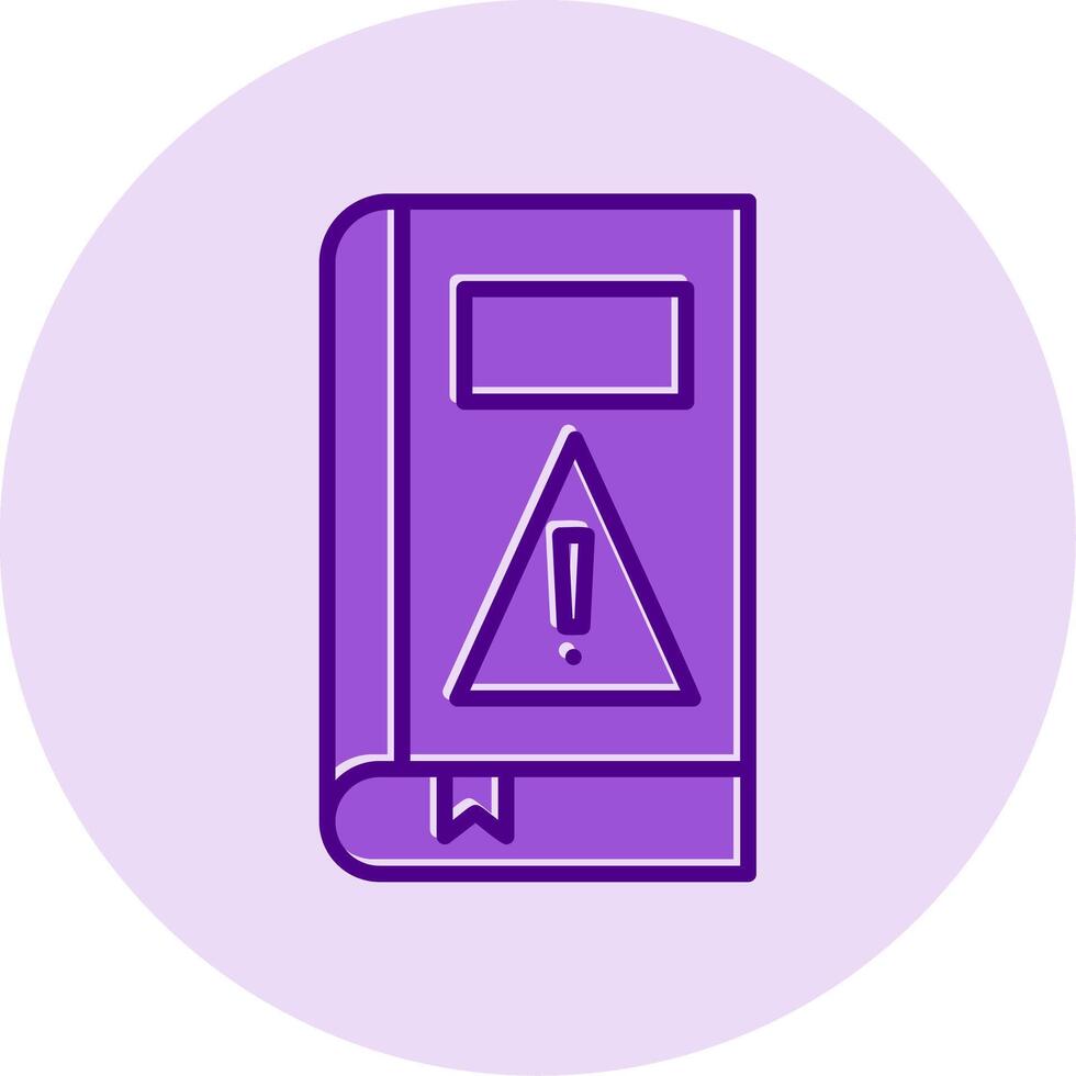 Book Alert Vector Icon
