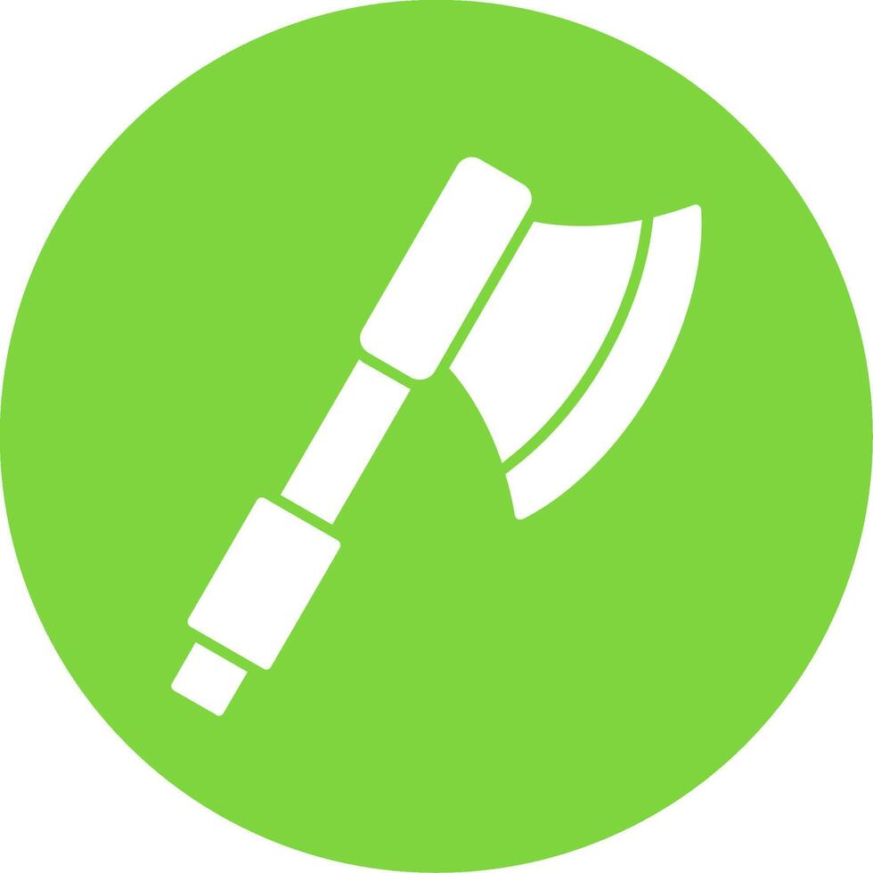 Axe Glyph Circle Icon vector