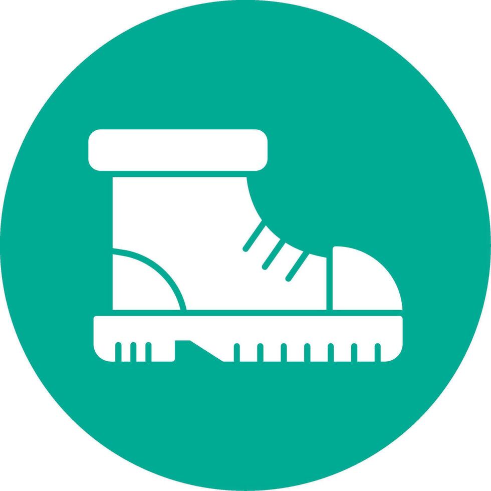 Boot Glyph Circle Icon vector