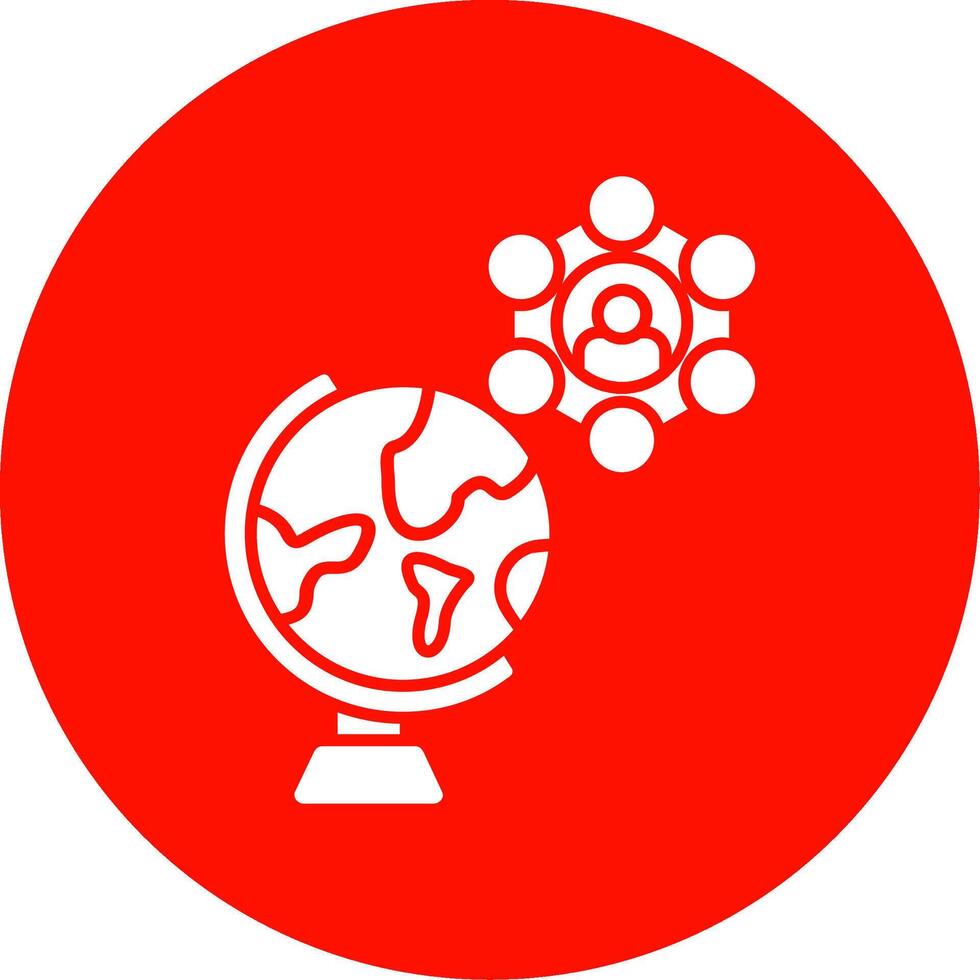 Social Science Glyph Circle Icon vector