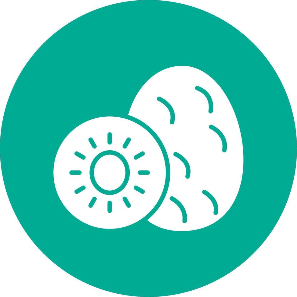 Kiwi Glyph Circle Icon vector