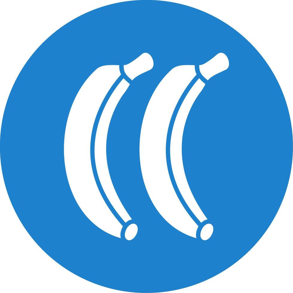 Bananas Glyph Circle Icon vector