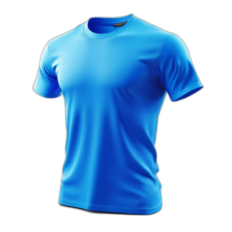 3d reso t camicia con blu colore png